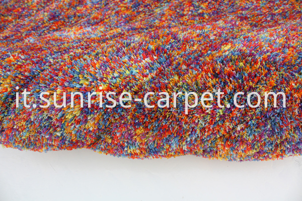 Microfiber Shaggy Space Dyed yarn Rug